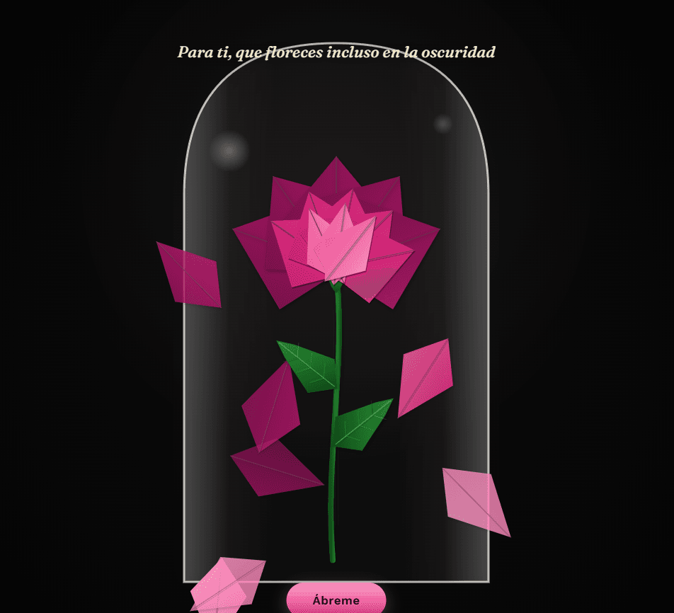 Rosa en Frasco